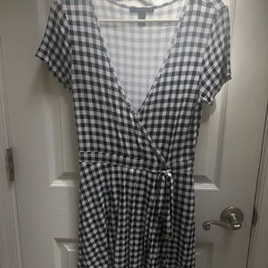 Plaid wrap romper